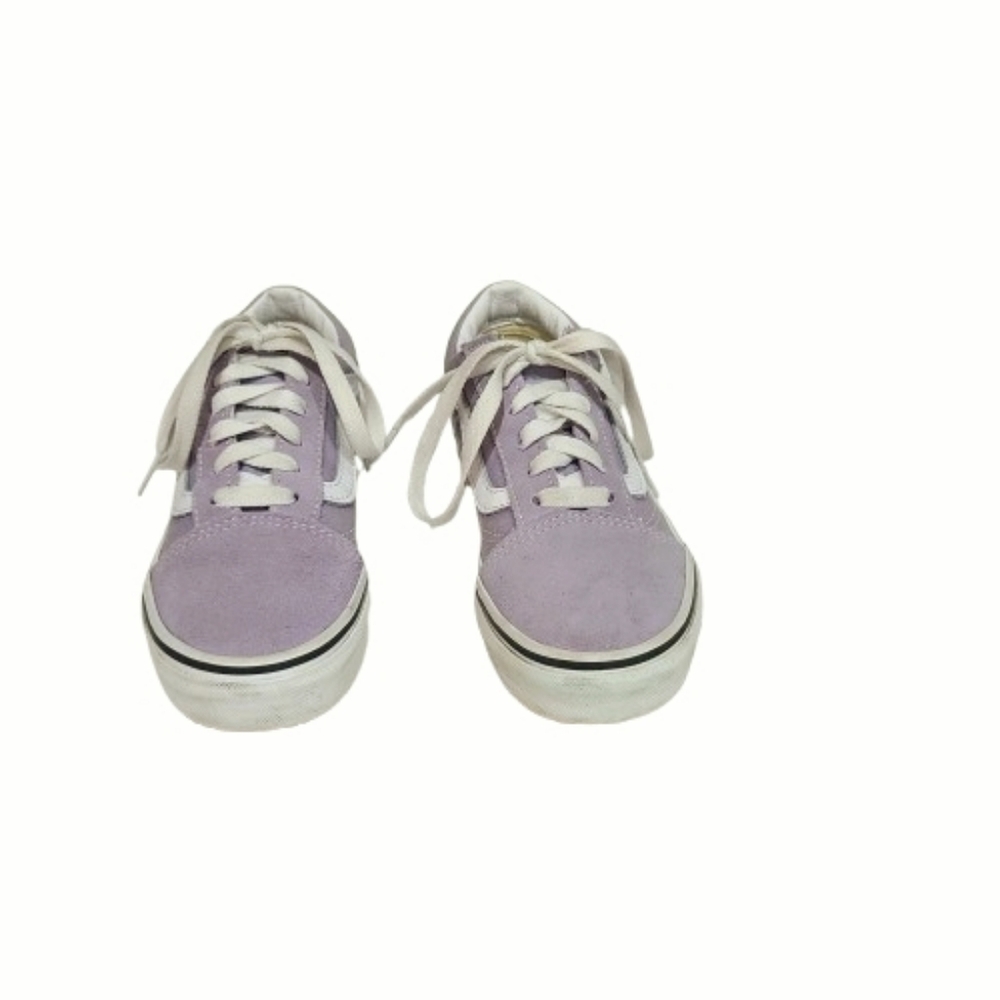 Vans Kids Canvas Skate Sneakers Purple Round Toe - Picture 10 of 10